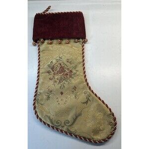 Kurt Adler Stocking Velvet Gold 20"